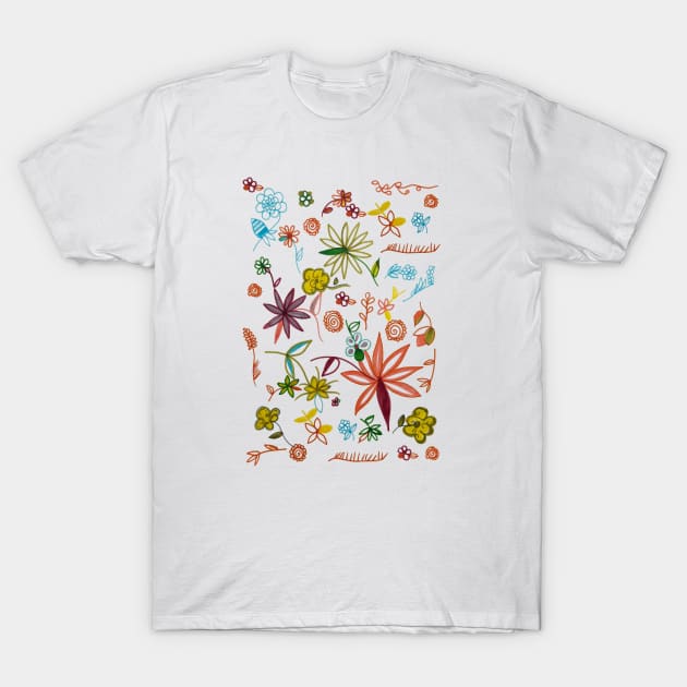 Floral Confetti T-Shirt by Alex Drew